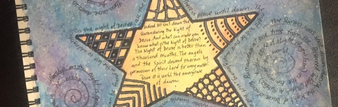 Quran Art Journaling about Surah Qadr