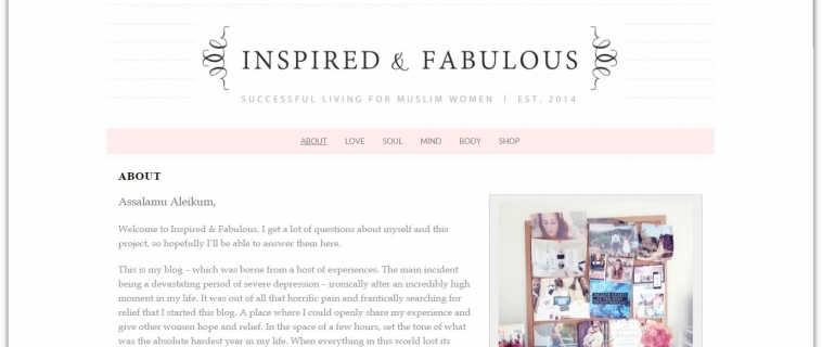 January 2016 Featured Blogger – Inspired and Fabulous